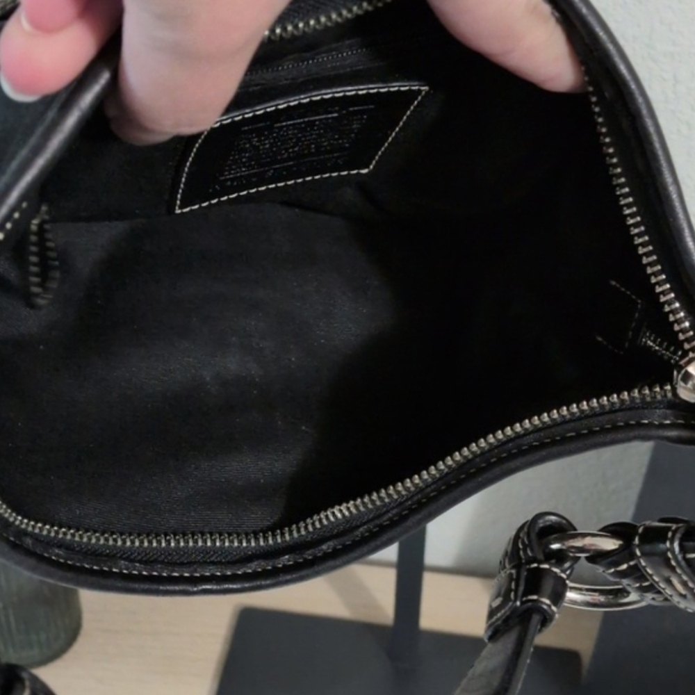 Y2K Coach Hobo In Black Signature Jacquard and Wallet SET Rare Vintage Coach Bag - Picture 13 of 13